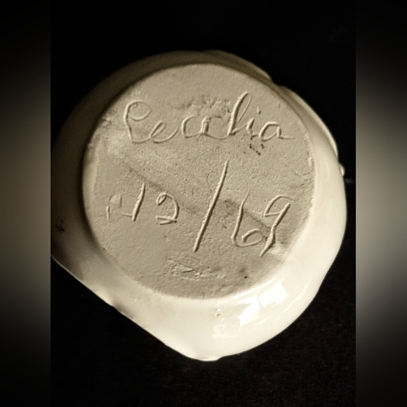 Beautiful Ironstone Mini-Pitcher & Matching Pieces - Artist Signed & Dated 1969 - Picture 7 of 8